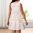 thumbnail image 6 of LTTVQM Girls Easter Dress 2026 Egg Rabbit Print Cute Sleeveless Sundresses Comfortable Round Neck Midi Dresses Trendy Church Dresses Pink 7-8 Years, 6 of 6