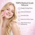 thumbnail image 2 of Silicone Facial Cleansing Brush, Manual Waterproof Face Scrubber for Exfoliating Skin Care, Soft Washing Brush for Men Women Daily Use, Pink, 2 of 5