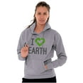 thumbnail image 4 of I Love Earth Reduce Reuse Recycle Unisex Plus Fleece Graphic Hoodie Brisco Brands 2X, 4 of 5