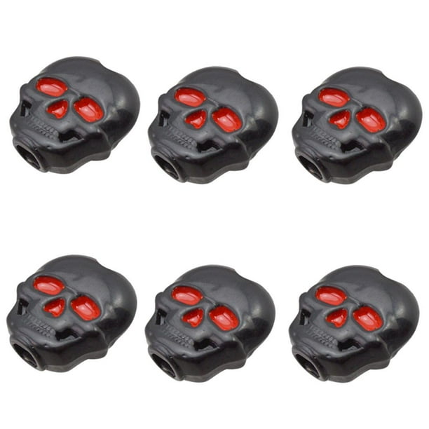 Botones de Sintonización de guitarra Clásica perfecl en Forma de cráneo negro 6 piezas