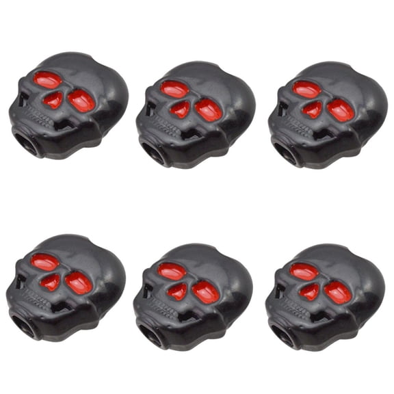 LeeQinersw 6 Pcs Skull Shape 3L3R Guitar Button Tuning Pegs Machine Heads Locking Black