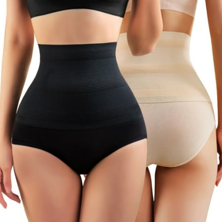 Valcatch Women s 2 Pack High Waist Shaping Brief  Firm Control Panty  Cool Comfort Shapewear