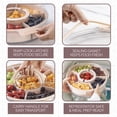 thumbnail image 5 of COOK WITH COLOR Round Snackle Box – 6-Compartment Serving Tray with Lid and Handle, Pink – Kids Lunch Box & Meal Prep Snack Container, 5 of 9