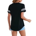 thumbnail image 5 of KingShop Striped Tops Tee Shirts Women T-shirt Summer Casual Short Sleeve Female Soft Tops, 5 of 6