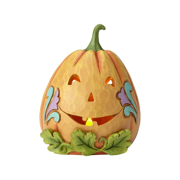 Jim Shore Halloween Lit Jack-O-Lantern Resin Figurine New with Box - Walmart.com - Walmart.com