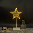 thumbnail image 2 of Lámpara de mesa con estrella de cinco puntas, miniárbol de Navidad, regalo de cobre, luces LED de ratán, excelente diseño, decoración de dormitorio, 2 of 5
