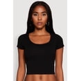 thumbnail image 2 of Women's Ambiance Classic Fit Scoop Neck Short Sleeve Cropped Tee, 2 of 5