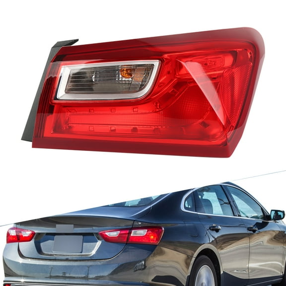 waltyotur Outer Passenger Side Rear Brake Tail Light Assembly Replacement for 2016-2020 Chevy Malibu Right Tail Lamp