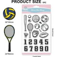thumbnail image 6 of 1 Sheet Sports Balls Numbers Clear Stamps for Card Making Basketball Football Silicone Clear Stamps Volleyball Golf Transparent Stamps Seal for DIY Scrapbooking Embossing Photo Album Decor, 6 of 9