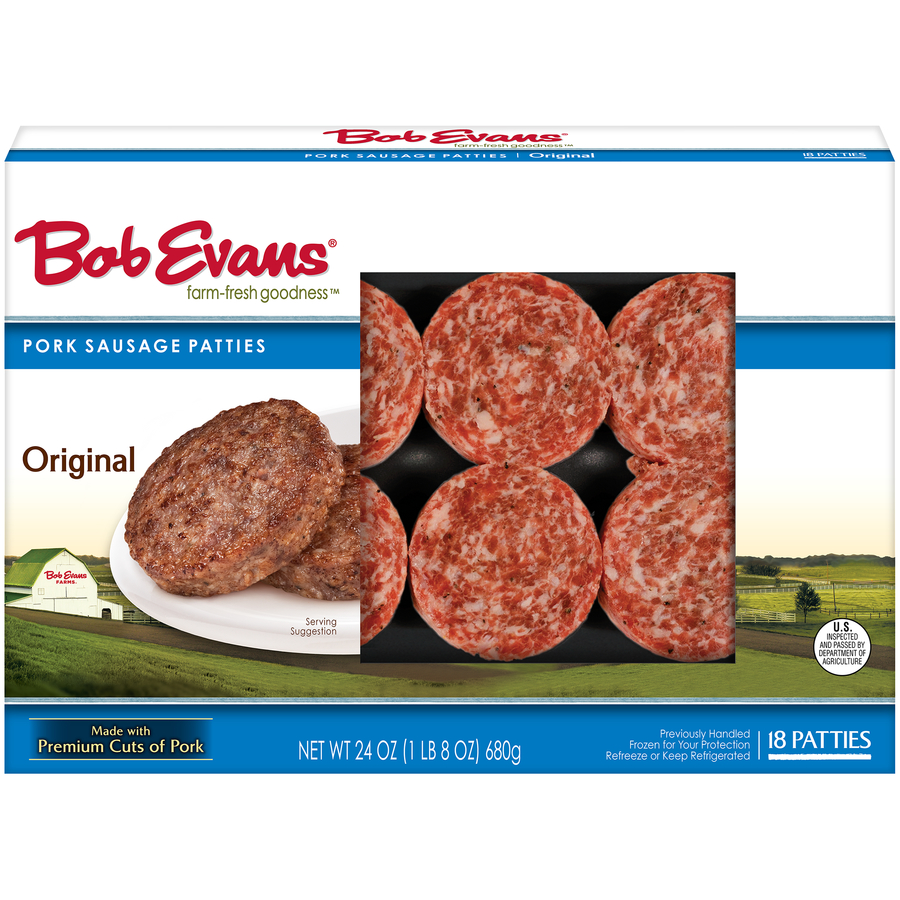 Bob Evans Original Pork Sausage Patties, 18 Count, 24 oz.