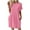 LYQ1_Pink, variant on Meichang Womens Summer Dresses Casual Short Sleeve Crew Neck Mini Dress Solid Loose Fit Tshirt Dresses with Pockets Work T Shirt Dress