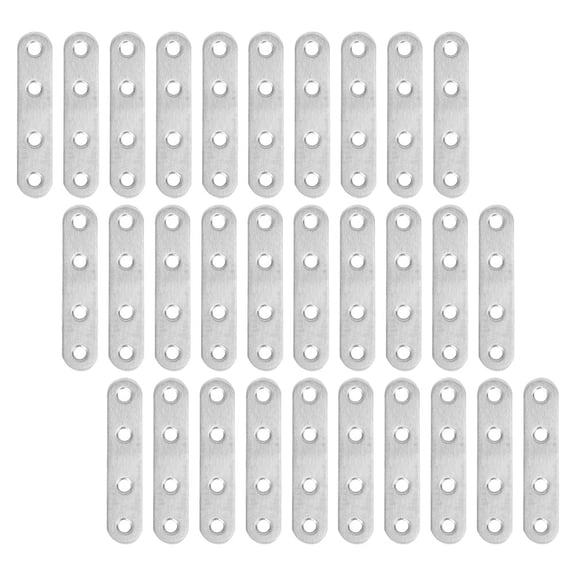 PENIKOKO 40pcs Heavy Duty Stainless Steel Mending Plates Flat Straight Brackets for Shelving Support