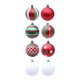 thumbnail image 1 of 8x Bolas Navideñas Adornos 6 cm Decoraciones Colgantes Adornos para Árbol de Navidad Rojo Verde, 1 of 9