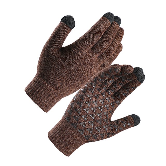 Toystoory 1 par de guantes cálidos de invierno para ciclismo con pantalla táctil Figer Deportes de nieve café 23x11cm