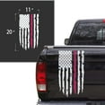 thumbnail image 6 of Breast Cancer Awareness Thin Pink Line Flag Distressed American USA US Flag Truck Tailgate Vinyl Decal Compatible with most Pickup Trucks (11" x 20", White & Pink), 6 of 8