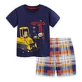 thumbnail image 5 of Leey-World Toddler Boy Cotton Summer Short Sleeve T-Shirt and Short Set Kids Outfit Sets Boys 5t(Navy,4-5 Years), 5 of 7