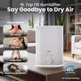 thumbnail image 4 of Cool Mist Humidifiers for Bedroom (6L) - Large Room No-Filter, Quiet Air Corded Humidifier for Plants, Baby, Allergies, Dry Skin, Congestion, 60 Hr Run Time, Easy Clean, 4 of 5
