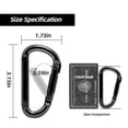 thumbnail image 2 of Caribeana Mosquetón Clip 860lbs 3"" Mosquetón resistente Ganchos de anillo en D - Llaveros Camping Senderismo Accesorios Caribiniers para correa de perro Hamacas Yoga Columpio Gimnasio etc. Negro 4PCS, 2 of 5