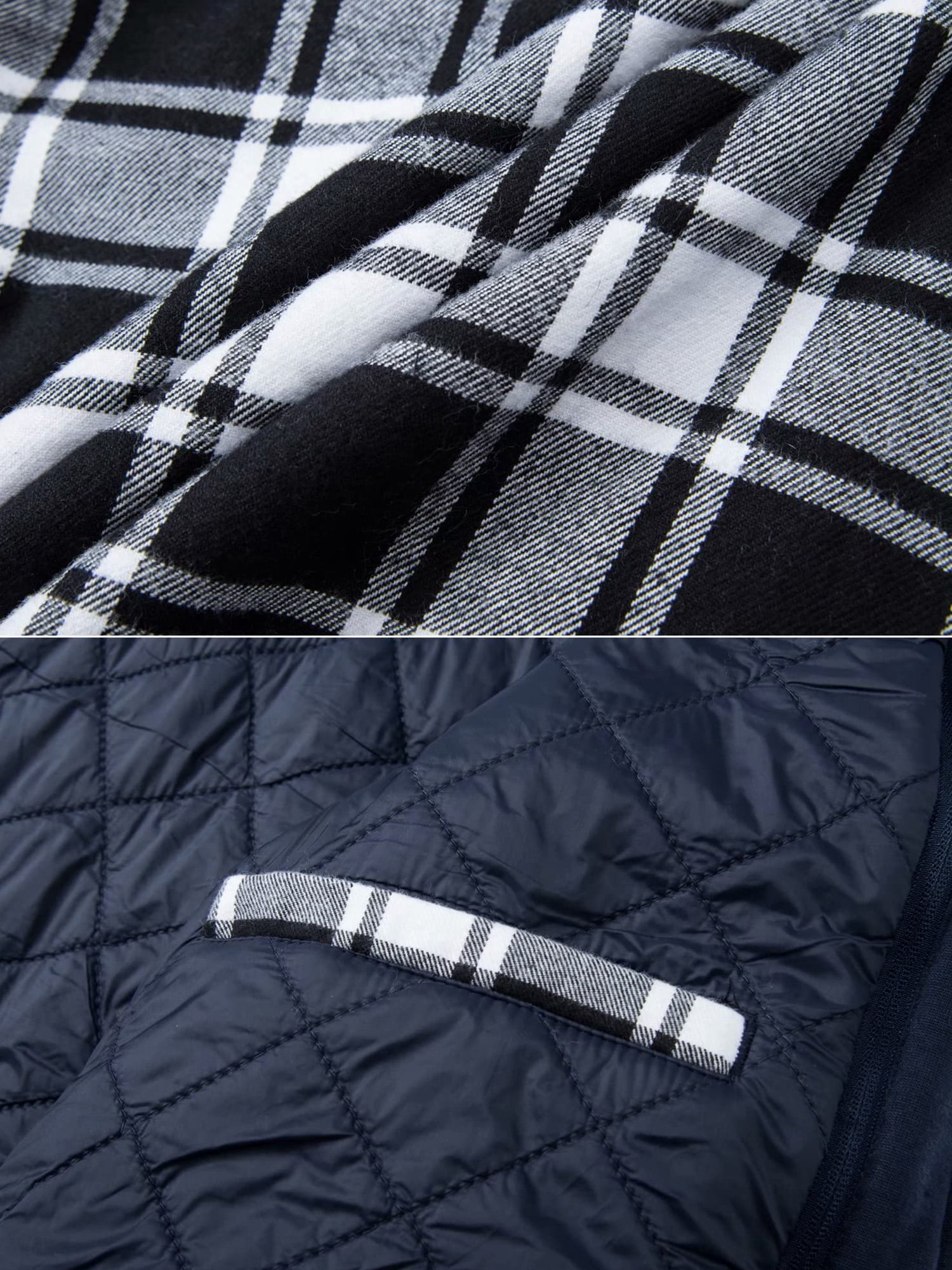 Veste D'hiver Homme Carreaux Flanelle - Doublure Laine, Capuche, Coupe Ample, Style Décontracté - 8