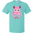 thumbnail image 3 of Inktastic Cute Monster, Smiling Monster, Pink Monster, Horns T-Shirt, 3 of 5