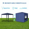 thumbnail image 2 of YYAo Shade Shelter, Outdoor Gazebo,Patio Canopy,10'x10' Party Tent Outdoor Heavy Duty Gazebo Wedding Canopy + 4 Removable Walls ,Blue, 2 of 7