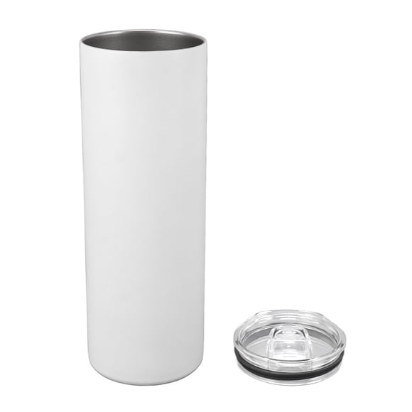 Taza de sublimación Vaso en blanco luminoso 600 ml 304 Acero inoxidable 304 Doble pared Aislamiento Vacío Delgado para viajes Blanco a azul