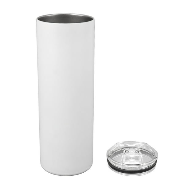 Taza de sublimación Vaso en blanco luminoso 600 ml 304 Acero inoxidable 304 Doble pared Aislamiento Vacío Delgado para viajes Blanco a azul