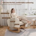 thumbnail image 6 of Rocking Chair for Nursery, Upholstered Glider Rocker with High Backrest and Padded Seat, Comfy Accent Armchair with Side Pocket for Bedroom, Living Room, Nursing Room, 6 of 8