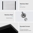 thumbnail image 6 of Stainless Steel Kitchen Sink Quartz Kitchen Sink - 32" x 19" x 9.65" Black granite composite Workstation undermount kitchen sink,Undermount Kitchen Sink, 6 of 8