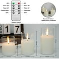 thumbnail image 3 of HomWamee Flameless Candle in Glass,  Real Wax  with Remote Control and Timer, Battery Operated Electronic Candles, 3 of 14