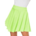 thumbnail image 4 of Women Casual Mini Stretch Waist Flared Plain Pleated Skater Skirt (Medium, Black), 4 of 7