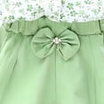 thumbnail image 6 of IFNWSV Girls Summer Outfits 2 Piece Floral Print Short Sleeve Casual Pan Collar Top and Bow Shorts Set Green 0-1 Years, 6 of 6