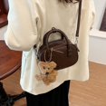 thumbnail image 4 of Bolso de mano estilo béisbol para mujer, estilo retro, versátil, estilo mensajero informal, sencillo, 2025, 4 of 5