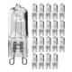 thumbnail image 1 of 20 G9 halogen bulbs, 18w transparent halogen dimmable bulbs, 1 of 5
