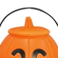 thumbnail image 3 of Durable Halloween Pumpkin Candy Bucket with Lid Trick or Treating Basket, Lightweight Jar Gift Basket with Handles, 3 of 10