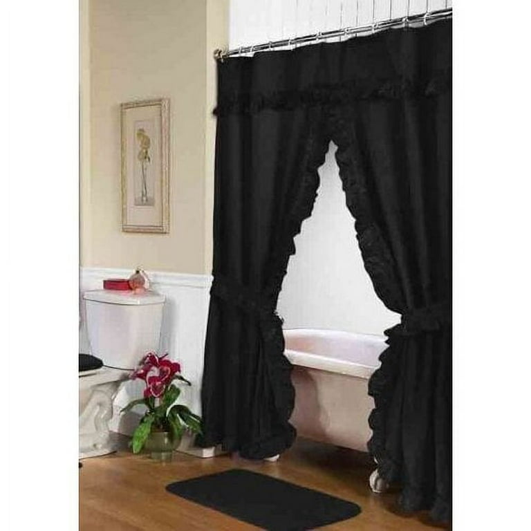 Double swag 2024 shower curtain