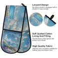 thumbnail image 2 of Yayeee Double Oven Mitt Kitchen Heat Resistant Baking 35" x7" Quilted Glove, Crystal Ocean, 2 of 6