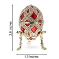 thumbnail image 3 of Red Enamel with Clock Surprise Royal Inspired Imperial Egg, 3 of 7