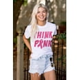 thumbnail image 3 of Think Pink Breast Cancer Awareness Women's Graphic T Shirt Tees Brisco Brands X, 3 of 5