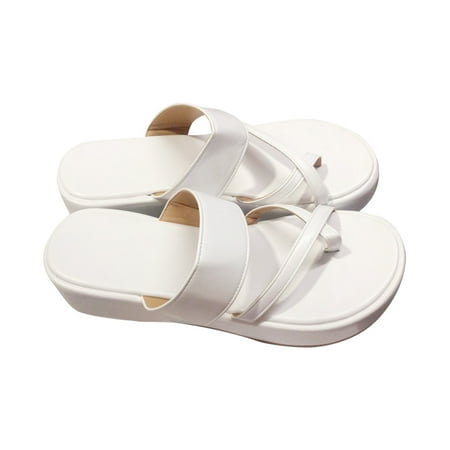 

Women Sandals clearance for Juebong Women Summer Platform Sandals Women s Casual Slippers Fashion Anti-Slip Vintage Boho Thick Sole Flip Flops Comfortable Beach Shoes