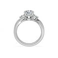 thumbnail image 2 of 0.75 Carat Brilliant Round Cut Natural Diamond Stunning Three Stone Wedding Ring for Women Solid 14K White Gold Size 7, 2 of 8