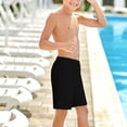 thumbnail image 6 of Cauagu Black Print Swim Trunks for Men,Youth Boys Swim Shorts Compression Liner Beach Shorts Boys' Swimming Shorts 7-20 Years Bathing Suit-Large, 6 of 7