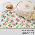 thumbnail image 5 of Placemat, Pioneer Flower Floral Print Pattern Place Mats Table Mat Set Of 2, PVC Washable Placemats for Party Kitchen Dining Decoration, 18x12 Inch, Fade Resistant, 5 of 6