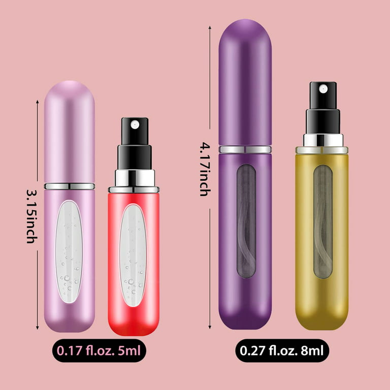  4 PCS Portable Mini Refillable Perfume Atomizer Bottle, Travel  Size Spray Bottles Scent Pump Case With Cosmetic Bag, Pocket Perfume  Sprayer For Traveling & Outgoing(Pack Of 5ml, Random Color) : Beauty