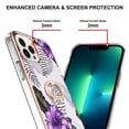 thumbnail image 4 of SaniMore for Apple iPhone 14 Pro Max Case 6.7-inch, Shockproof TPU Fashion Marble Pattern Cover for iPhone 14 Pro Max Women Men with Ring Kickstand Holder Clear Bumper Protection Cover, Purple, 4 of 5