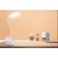 thumbnail image 4 of Lámpara de lectura LED - Lámpara de mesa recargable con clip y cable USB, color blanco, 4 of 5