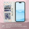 thumbnail image 3 of Dteck for iPhone 17 Pro Wallet Case with Card Holder, Shockproof PU Leather Flip Cover with RFID Blocking Protective Phone Case with 3 Card Slots Kickstand & Wrist Strap for Women and Men, B, 3 of 8