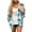 Light blue, variant on CALAFEBILA Women Mid-Length Long Sleeve Comfortable Cardigan Dinner Front Open Lightweight Print Sweater for Women 2025