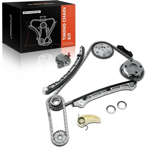 A-Premium Engine Timing Chain Kit W/ (VVT) Sprocket & Guide & Tensioner [fits DOHC, 4Cyl 2.3L] Compatible with Mazda 3 2007-2013, 6 2006-2007, CX-7 2007-2012, Replace# C15138, 9-4305, 9-5745, 9-5743