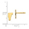 thumbnail image 2 of 14K Yellow Gold Earring Button Vermont Women'S Vt Small State, 2 of 2